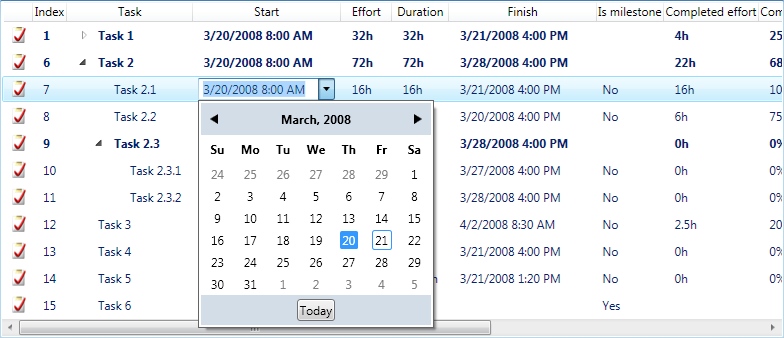 TaskListView basic usage