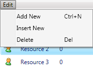 ScheduleChartResourceListView commands