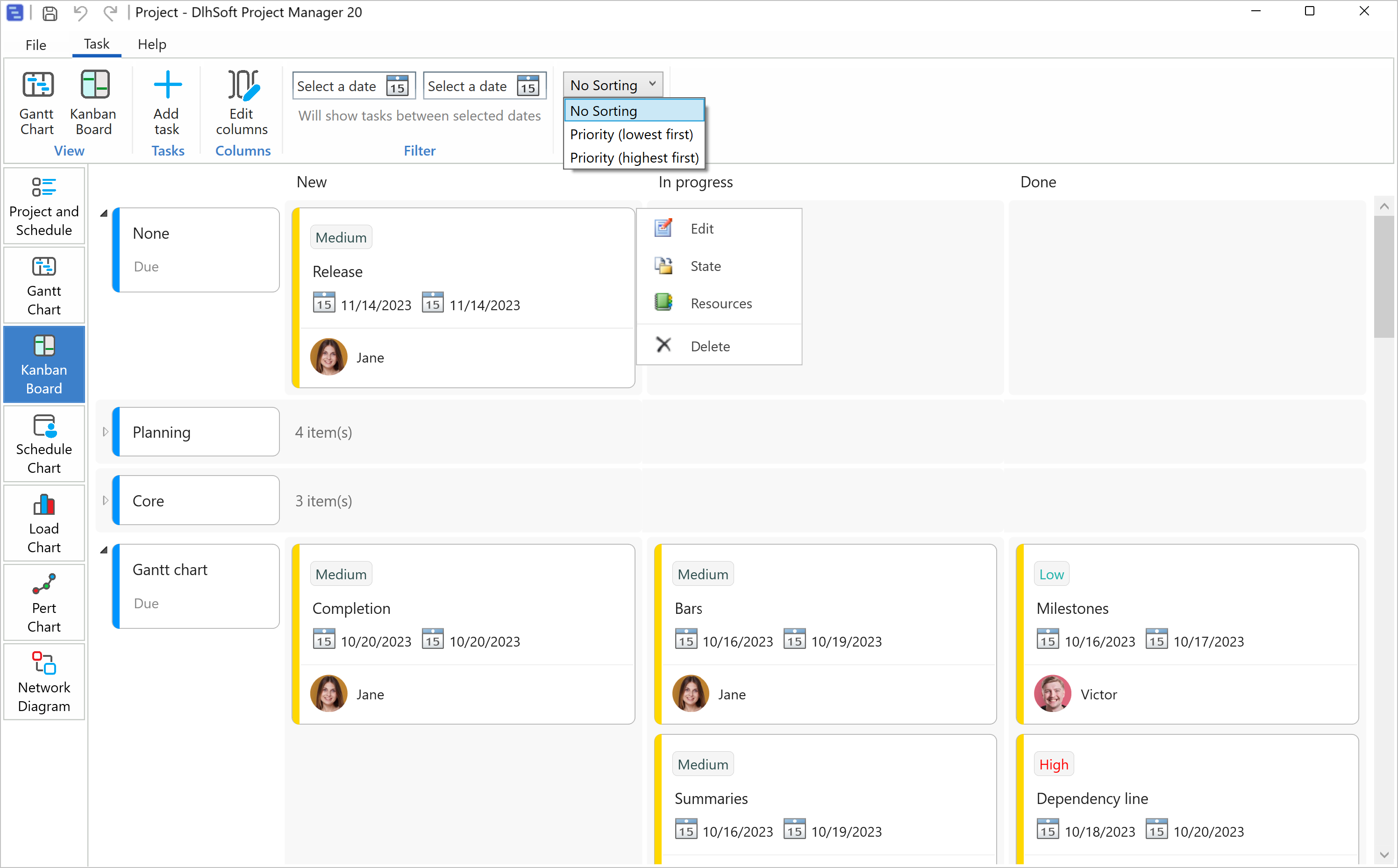 Kanban board